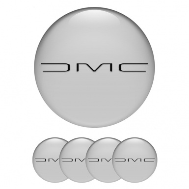 DMC Emblem for Wheel Center Caps Grey Black Slim Logo