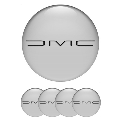 DMC Emblem for Wheel Center Caps Grey Black Slim Logo