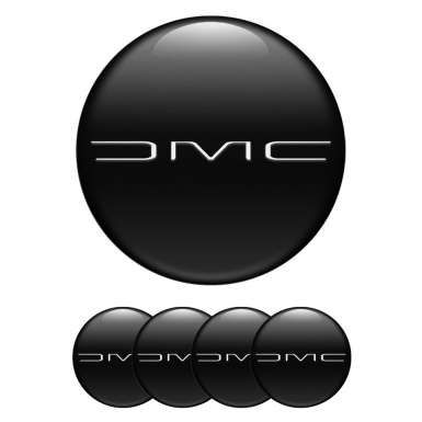 DMC Emblems for Center Wheel Caps Black White Slim Logo