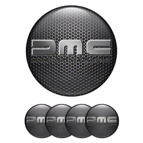 DMC Emblems for Center Wheel Caps Dark Mesh Brushed Metal Logo