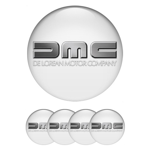 DMC Center Caps Wheel Emblem White Metallic Edition