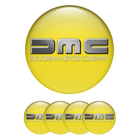 DMC Domed Stickers for Wheel Center Caps Yellow Metallic Edition