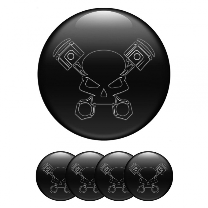 Grenzgaenger Center Wheel Caps Stickers Black Dark Version