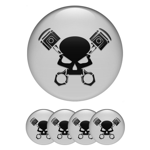 Grenzgaenger Silicone Stickers for Center Wheel Caps Grey Black Version