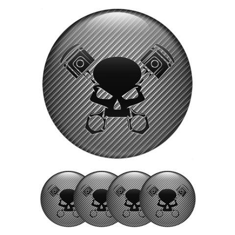 Grenzgaenger Domed Stickers for Wheel Center Caps Carbon Black Version