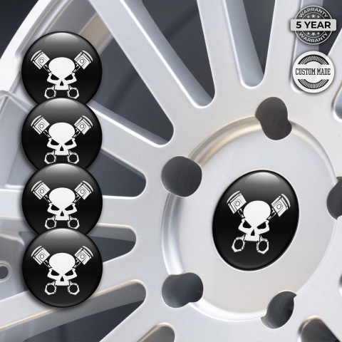 Grenzgaenger Stickers for Wheels Center Caps Black White Version