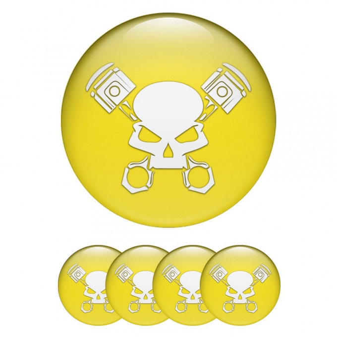 Grenzgaenger Center Wheel Caps Stickers Yellow White Version