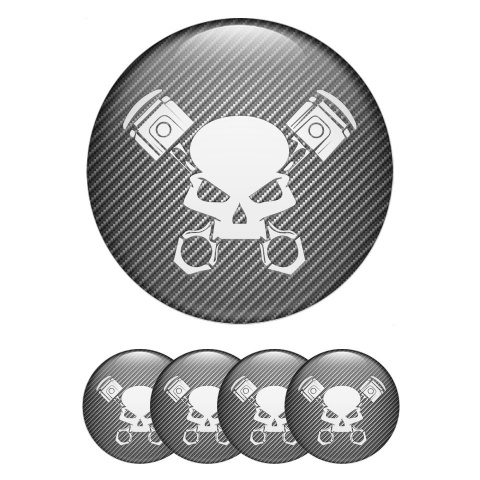 Grenzgaenger Wheel Stickers for Center Caps Carbon White Version
