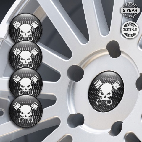 Grenzgaenger Wheel Stickers for Center Caps Dark Mesh White Version