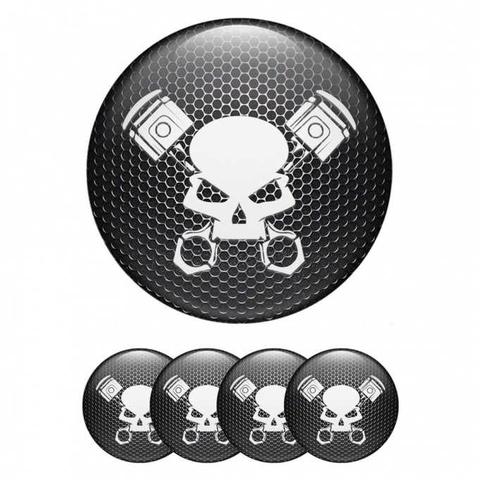 Grenzgaenger Wheel Stickers for Center Caps Dark Mesh White Version