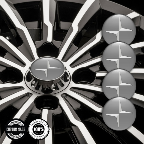 Volvo Polestar Emblem for Wheel Center Caps Light Grey Logo