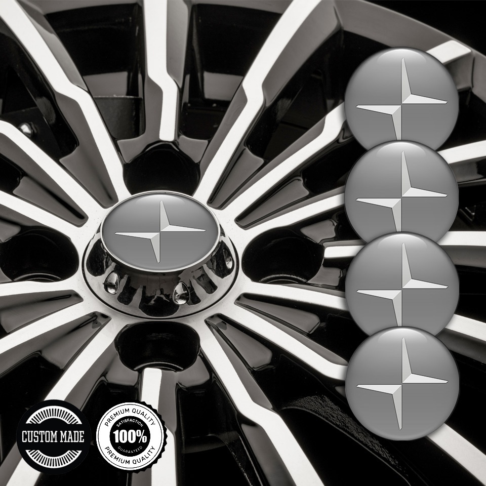 Volvo Polestar Emblem for Wheel Center Caps Light Grey Logo | Wheel ...