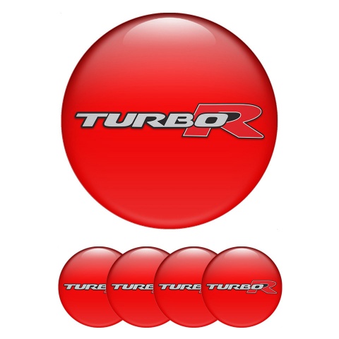 Daihatsu Turbo R Wheel Emblem for Center Caps Crimson Grey Red Logo