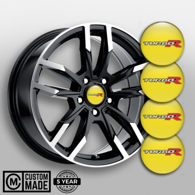 Daihatsu Turbo R Stickers for Wheels Center Caps Yellow Grey Red Logo