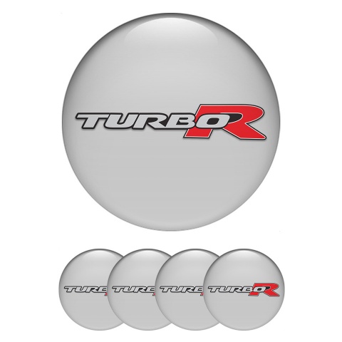 Daihatsu Turbo R Emblem for Wheel Center Caps Moon Grey Red Logo