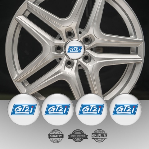 Wheel Gt2i Stickers for Center Caps White Blue White Logo