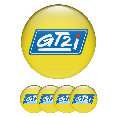 Wheel Gt2i Center Caps Stickers Yellow Blue White Logo
