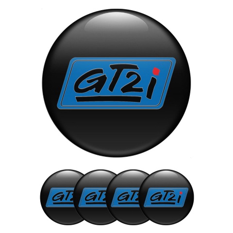 Wheel Gt2i Emblem for Center Caps Black Blue Rhombus