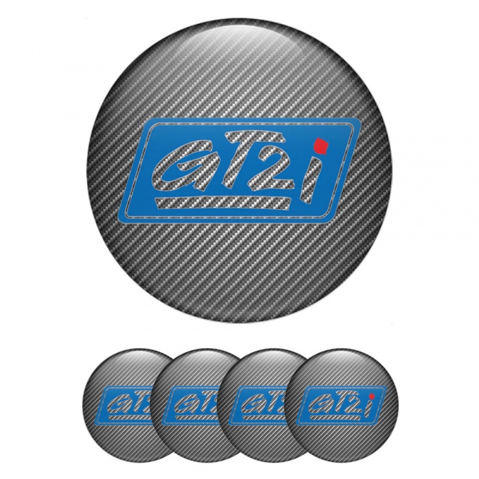 Wheel Gt2i Emblem for Center Caps Carbon Blue Rhombus