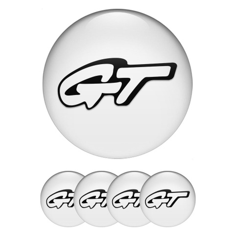 Wheel GT Center Caps Stickers Pearl White Edition