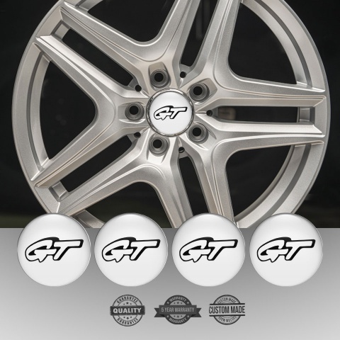 Wheel GT Center Caps Stickers Pearl White Edition