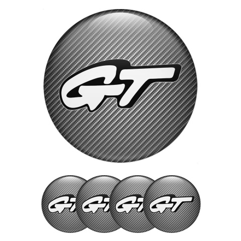 Wheel GT Silicone Stickers for Center Caps Carbon White Edition