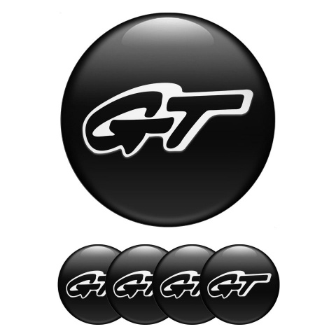 Wheel GT Emblem for Center Caps Black Dark Edition