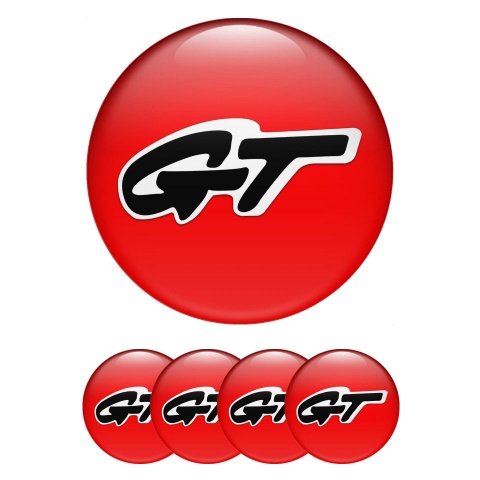 Wheel GT Emblem for Center Caps Red Black Edition