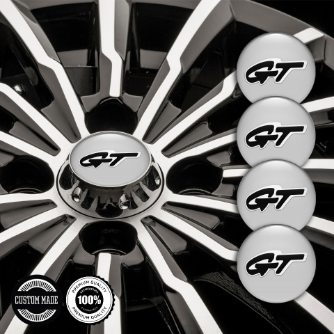 Wheel GT Center Caps Stickers Grey Black Edition