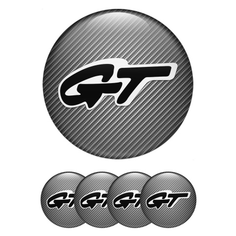 Wheel GT Emblems for Center Caps Carbon Black Edition