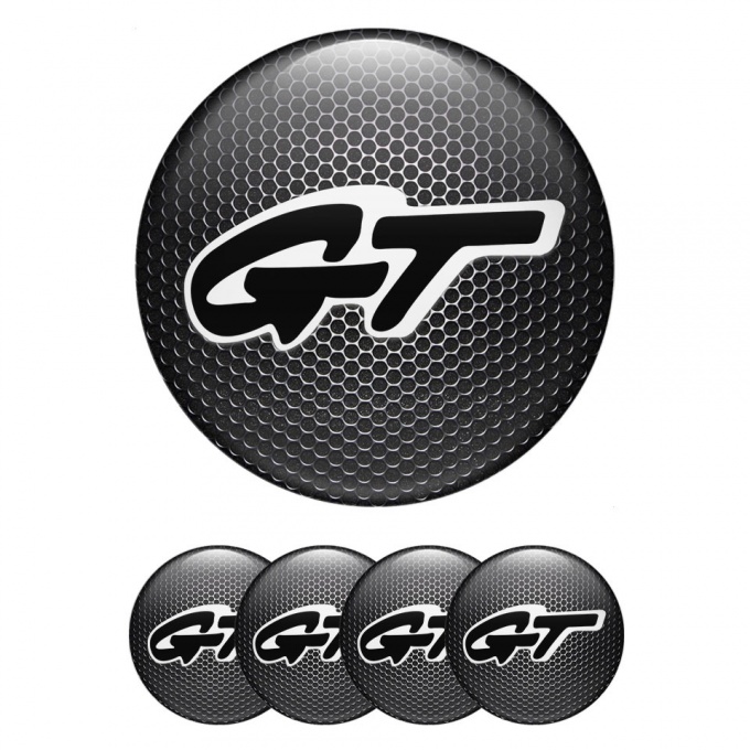 Wheel GT Stickers for Center Caps Dark Mesh Black Edition