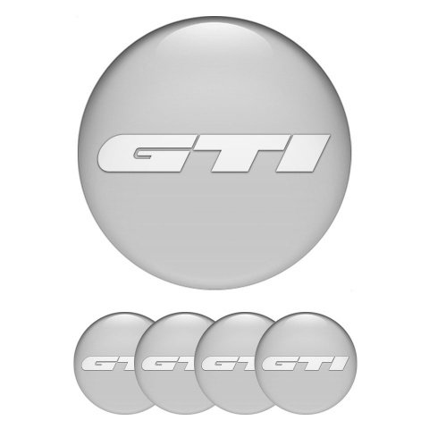 Wheel GTI Center Caps Stickers Grey Heavy White Logo