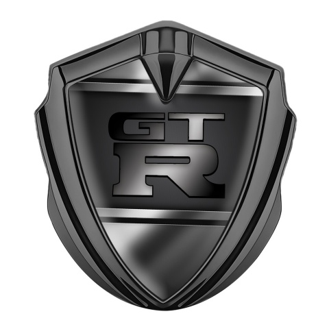 Nissan GTR Emblem Badge Graphite Metal Plates Gradient Logo Design