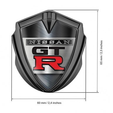 Nissan GTR Emblem Ornament Graphite Brushed Aluminum Edition