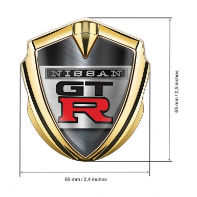 Nissan GTR Emblem Ornament Gold Brushed Aluminum Edition