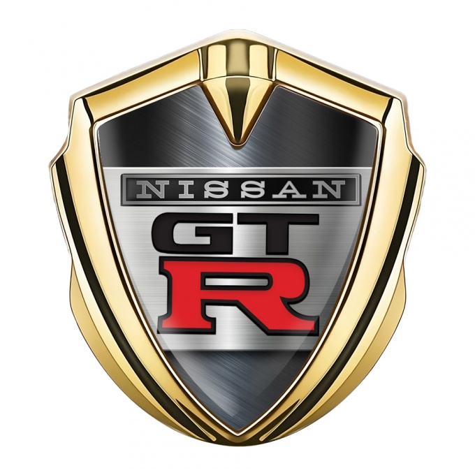 Nissan GTR Emblem Ornament Gold Brushed Aluminum Edition