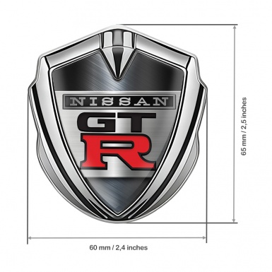 Nissan GTR Emblem Ornament Silver Brushed Aluminum Edition