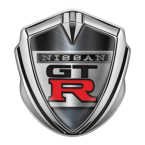 Nissan GTR Emblem Ornament Silver Brushed Aluminum Edition
