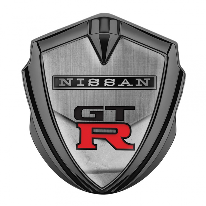 Nissan GTR Bodyside Domed Emblem Graphite Stone Texture Edition