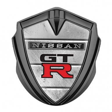 Nissan GTR Domed Badge Graphite Monolith Stone Gradient Logo Edition