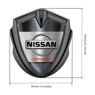 Nissan Badge Self Adhesive Graphite Metallic Texture Motorsport Edition