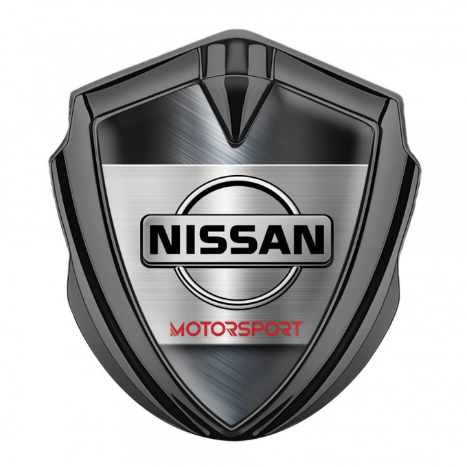 Nissan Badge Self Adhesive Graphite Metallic Texture Motorsport Edition