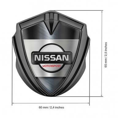 Nissan Motorsport Emblem Fender Badge Graphite Metallic Template Design