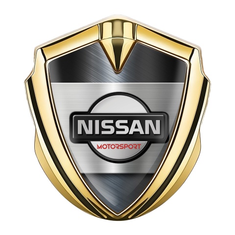 Nissan Motorsport Emblem Fender Badge Gold Metallic Template Design