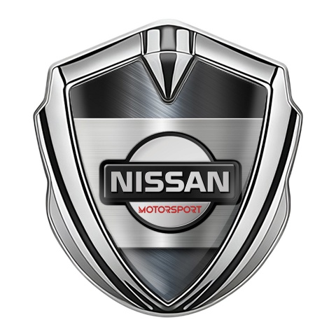 Nissan Motorsport Emblem Fender Badge Silver Metallic Template Design