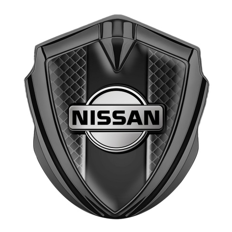 Nissan Bodyside Domed Emblem Graphite Dark Squares Grey Edition