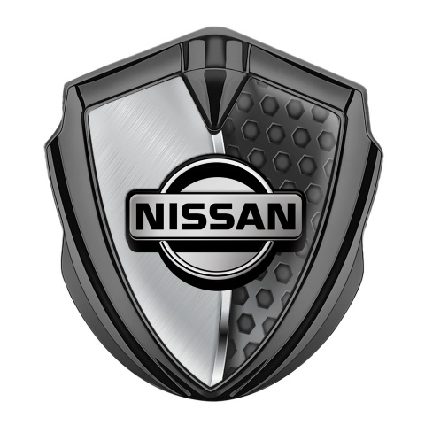 Nissan Metal Emblem Self Adhesive Graphite Two Face Texture Edition