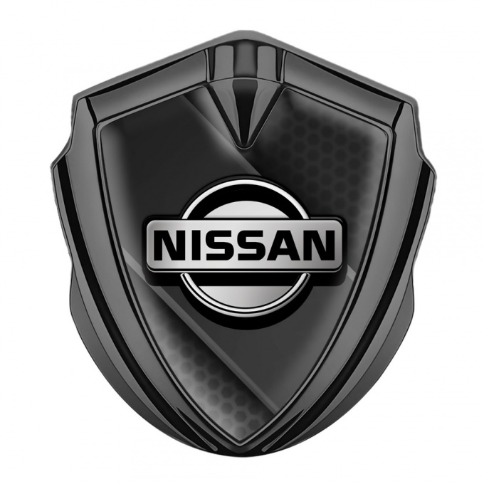 Nissan Emblem Ornament Graphite Dark Hex Grey Ribbon Design