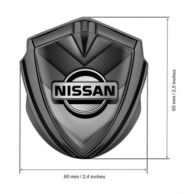 Nissan Bodyside Domed Emblem Graphite Grey Arrow Style Variant