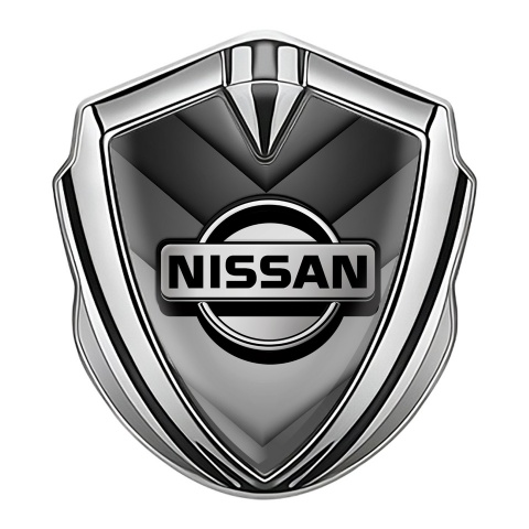 Nissan Bodyside Domed Emblem Silver Grey Arrow Style Variant